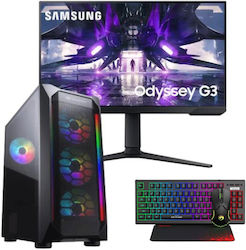 Vengeance Cougar Edition-C5 + Samsung Odyssey G32A Gaming Desktop PC (Ryzen 5-7600/16GB DDR5/512GB SSD/GeForce RTX 4060/No OS)