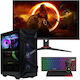 Vengeance Legend-V7 ASUS Edition + AOC 24G2SAE/BK Gaming Desktop PC (Ryzen 5-5500/16GB DDR4/512GB SSD/Radeon RX 6600/No OS)