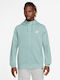 Nike Men's Sweatshirt Jacket with Hood and Pockets Light Blue