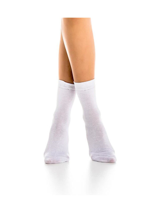 Inizio Γυναικείες Μονόχρωμες Κάλτσες Λευκές
