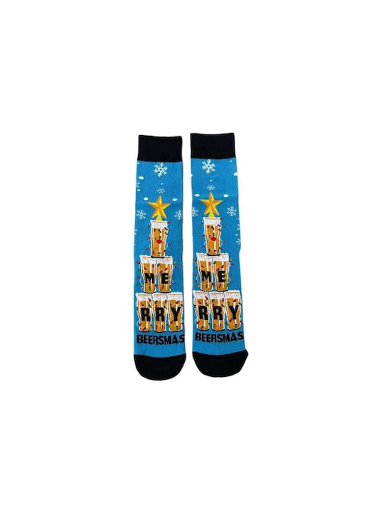 Ekmen Men's Christmas Socks Blue