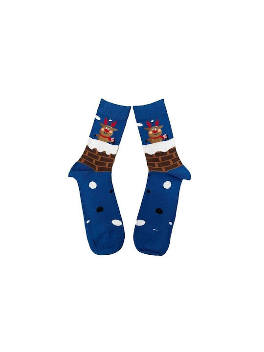 Ekmen Men's Christmas Socks Blue