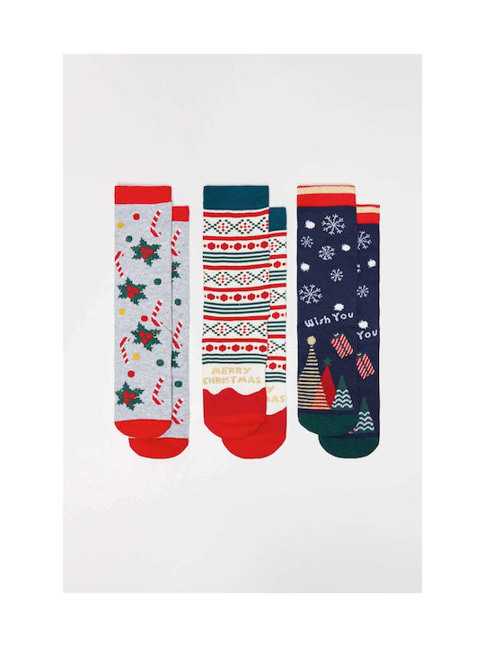Make your image Γυναικείες Χριστουγεννιάτικες Κάλτσες Πολύχρωμες 3Pack