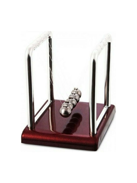 Newton's Cradle for Office Decor Accessories made of Metallic 5x11x12cm in Brown color