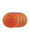 Rotund Suporturi pentru pahare Plastic Portocaliu 9.5cm 4buc