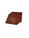 ByLeather Round PU Brown Coasters 9cm 4pcs