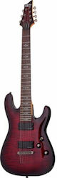 Schecter DEMON-7 Ηλεκτρική Κιθάρα 7χορδη ST Style Crimson Red Burst