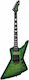 Schecter Електрическа Китара Explorer с HH Конфигурация на Пикапите Green Burst