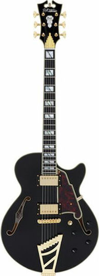 D'Angelico Excel Elektrische Gitarre ES mit SS Tonabnehmerkonfiguration Schwarz