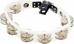 Latin Percussion Alb Plastic Tamburină Hi-Hat cu dublă serie de zilii