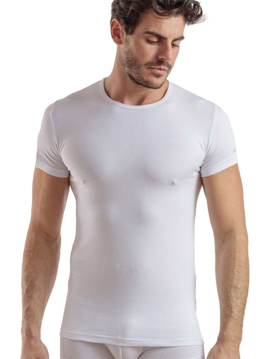 Enrico Coveri Men's Short Sleeve Undershirt White