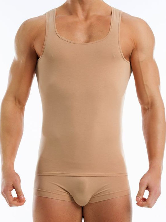 Men's Sleeveless Undershirt Beige