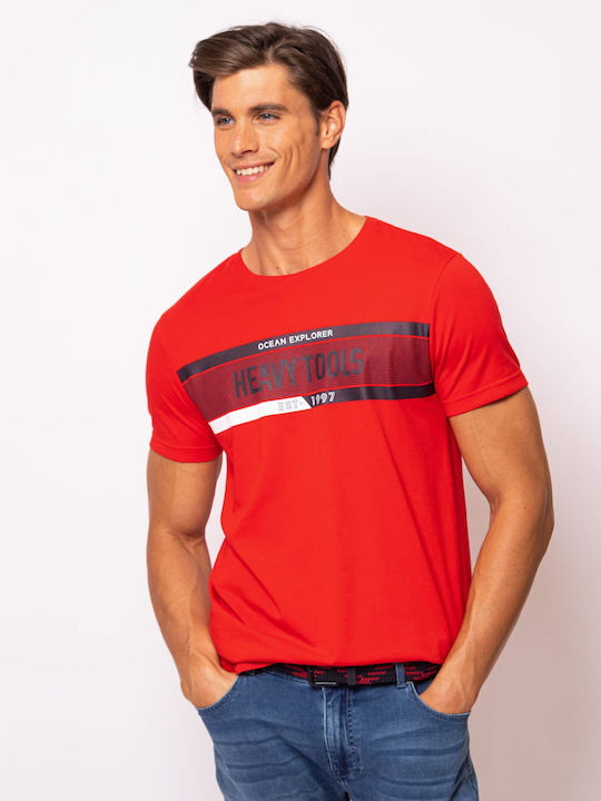 Herrenblusen Kurzarm T-Shirt Rot