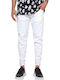 Trousers Elastic in Relaxed Fit White