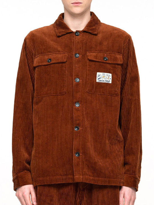 Μακρυμάνικo Κοτλέ Overshirt Καφέ