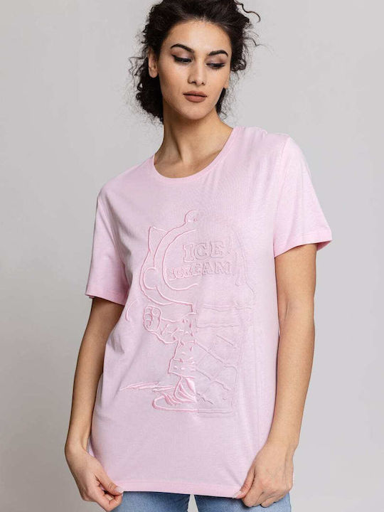Iceberg Γυναικείο T-shirt Ροζ