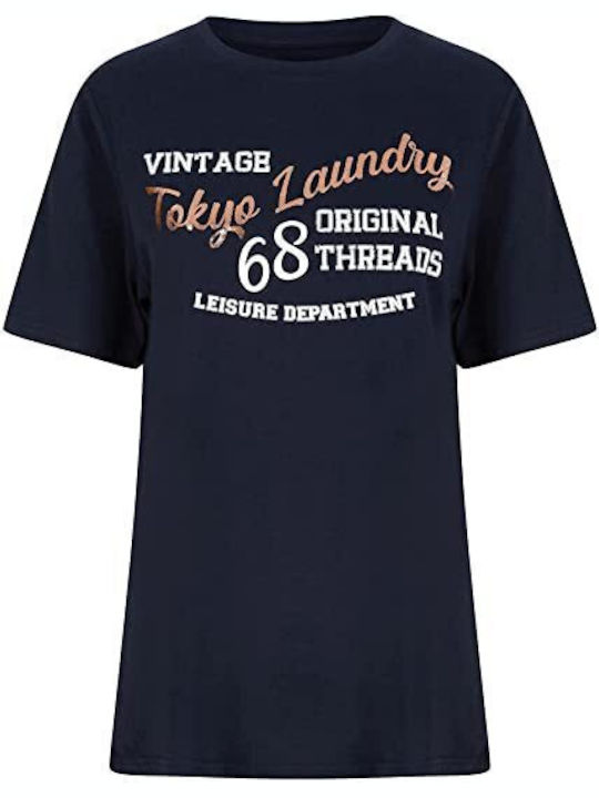 Tokyo Laundry Femeie Tricou Albastru marin