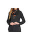 Derpouli Women's Blouse Satin Long Sleeve Black