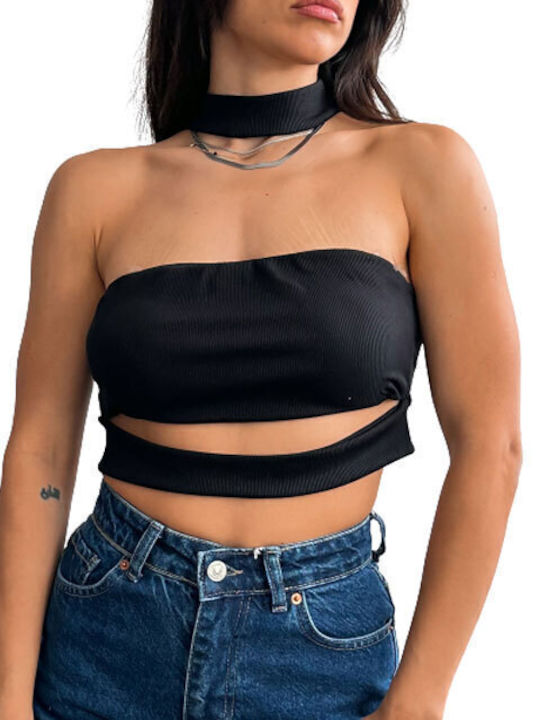 Γυναικείο Crop Top Μαύρο
