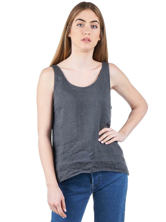 Crossley Damen Sommer Bluse Ärmellos Gray