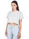 Women's Summer Crop Top Short Sleeve Beige