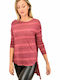 Women's Athletic Blouse Long Sleeve Burgundy