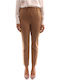 Women's Fabric Trousers Brown