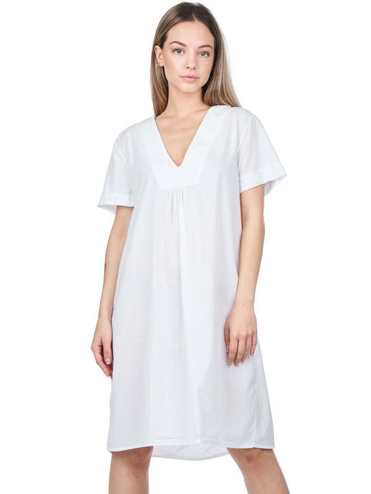 Crossley Sommer Mini Kleid Weiß