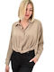 Potre Women's Monochrome Long Sleeve Shirt Beige