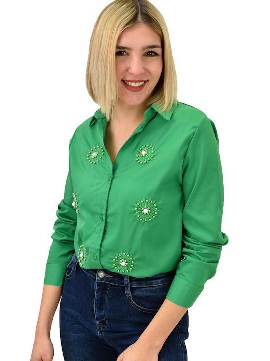 Potre Women's Long Sleeve Shirt Green