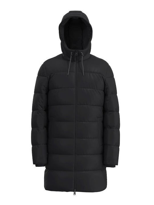 Only & Sons Women's Long Puffer Jacket for Winter with Hood Black