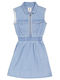 Children's Dress Sleeveless Denim Blue