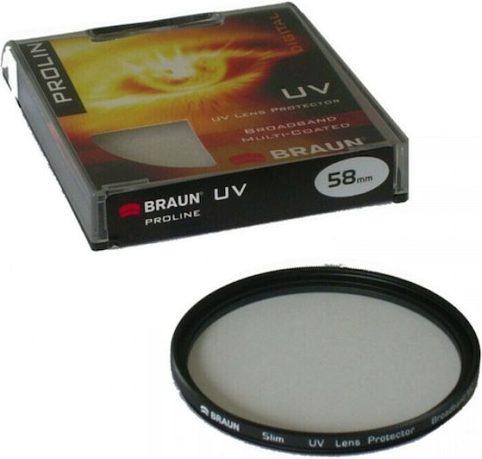 Braun Phototechnik Proline Filter UV / Klar Durchmesser 58mm für Kameraobjektive