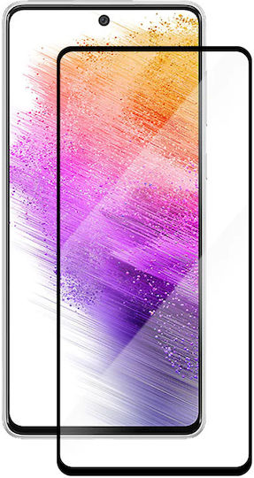 5D 0.2mm Vollkleber Vollflächig gehärtetes Glas Schwarz (Galaxy A73)