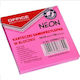 Office Point Sticky Note Pads in Cube Pink 7.6x7.6pcs Neon