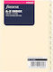 Filofax POCKET Replacement Pages with Latin Alphabet Beige