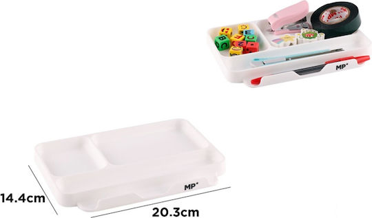Schreibtischorganisator in Weiß Farbe 14.4x20.3cm