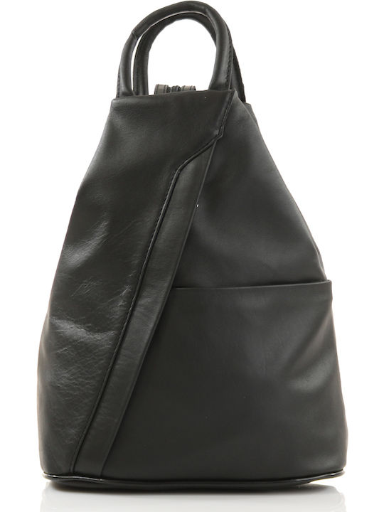 Passaggio Leather Piele Geantă pentru femei Rucsac Negru