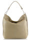 Passaggio Leather Women's Leather Shopper Shoulder Bag Beige