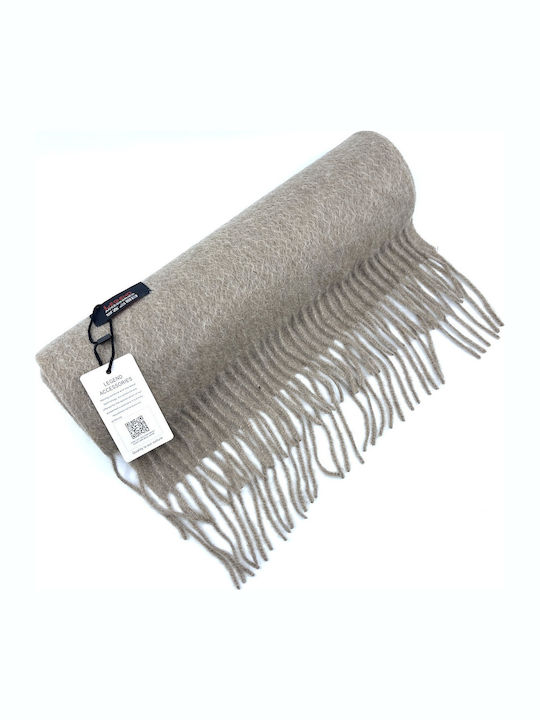 Legend Accessories Men's Wool Scarf Beige