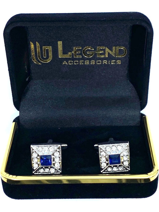 Legend Accessories Cufflinks of Silver Blue
