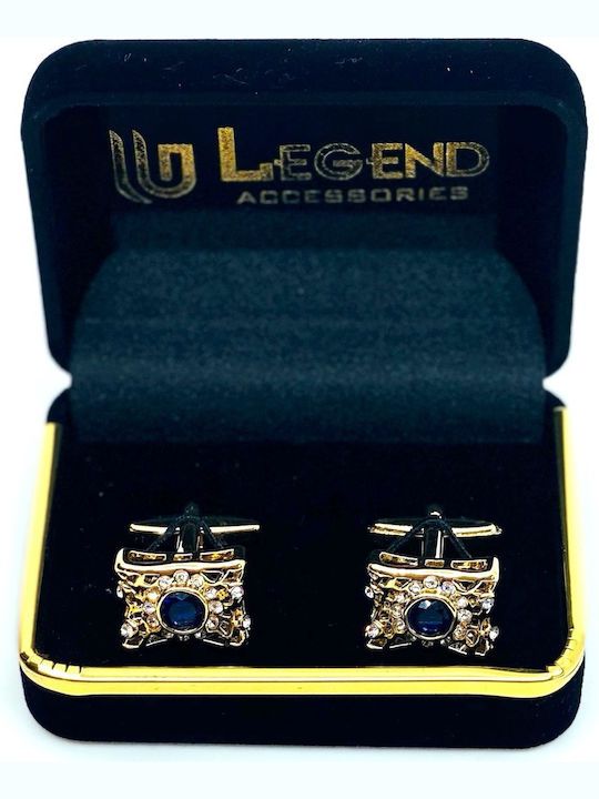 Legend Accessories Manschettenknöpfe aus Metall in Gold Farbe