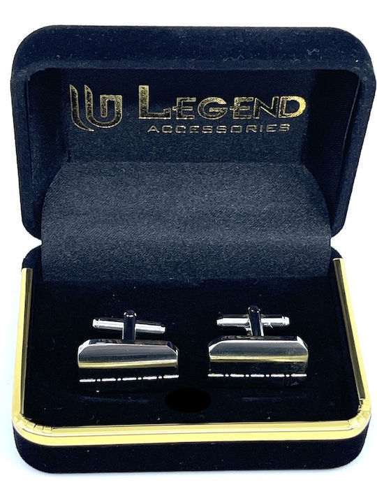 Legend Accessories Manschettenknöpfe aus Silber in Silber Farbe