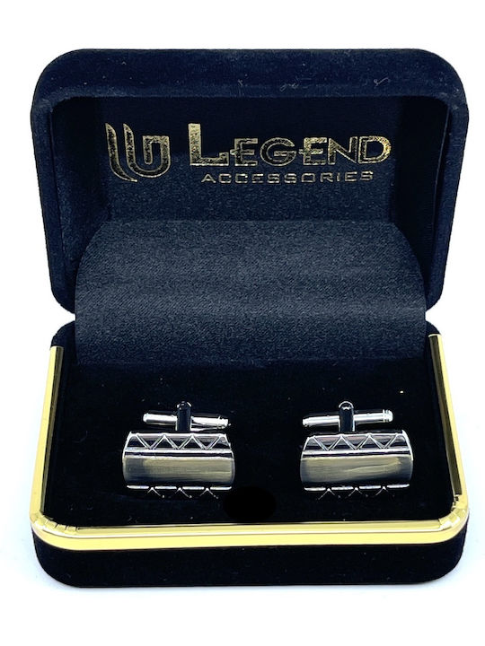 Legend Accessories Manschettenknöpfe aus Silber in Silber Farbe