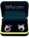 Legend Accessories Manschettenknöpfe aus Silber in Rot Farbe