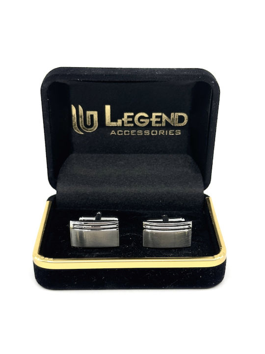 Legend Accessories Manschettenknöpfe aus Silber in Silber Farbe