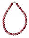 Kostibas Fashion Vergoldete Halskette mit Bordeaux Perlen