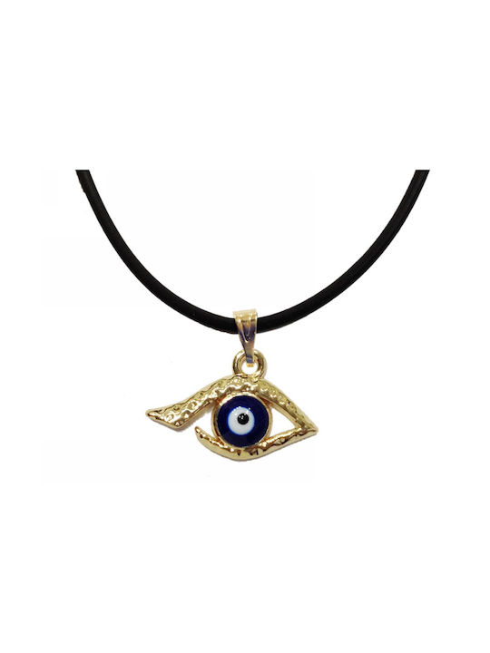 Kostibas Fashion Necklace Eye Gold Plated