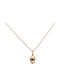 Mentzos Halskette aus Roségold 18K mit Diamant Schwarz