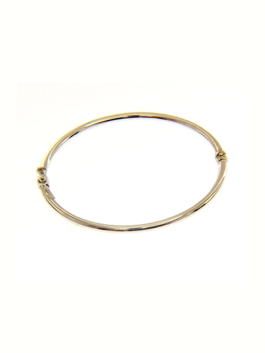 Mentzos Bracelet Handcuffs made of White Gold 14K